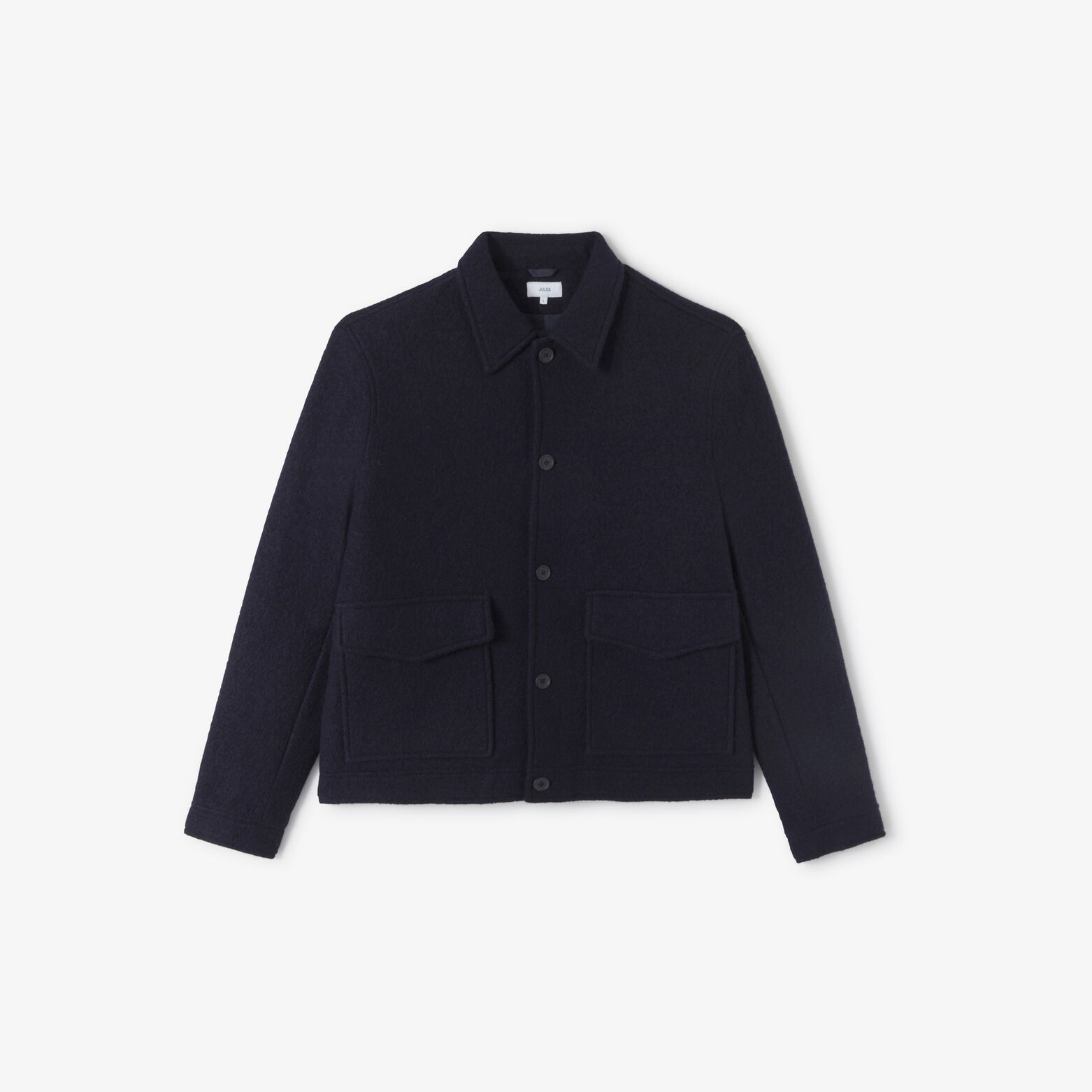 Jack met hemdskraag in wol