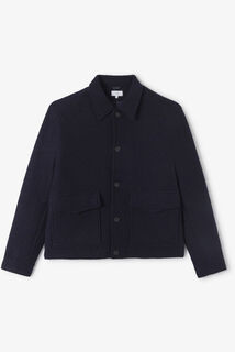 Blouson en laine col chemise