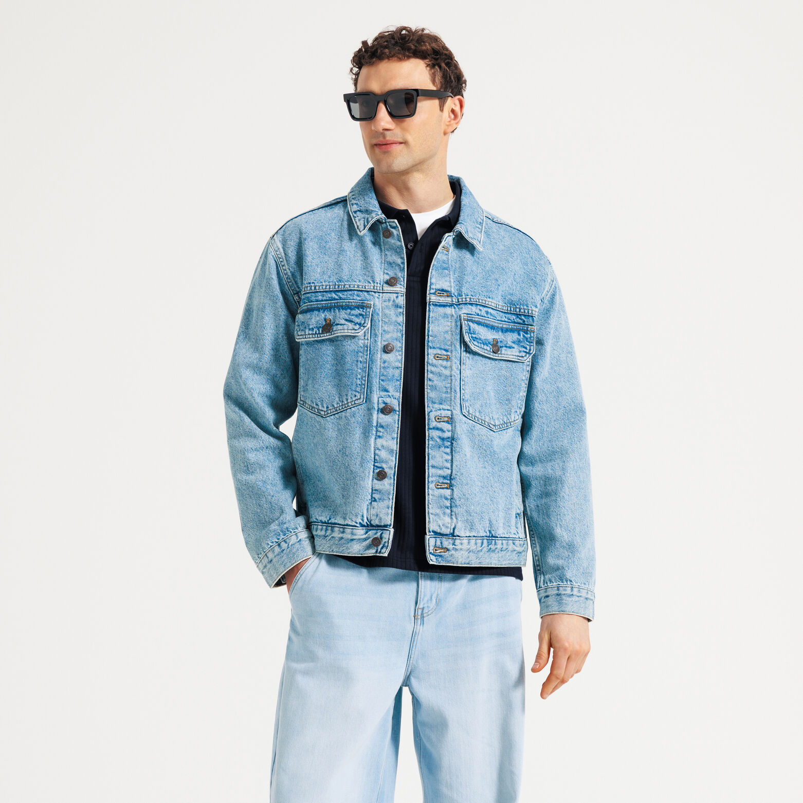 Polo korte mouwen in textuurstof