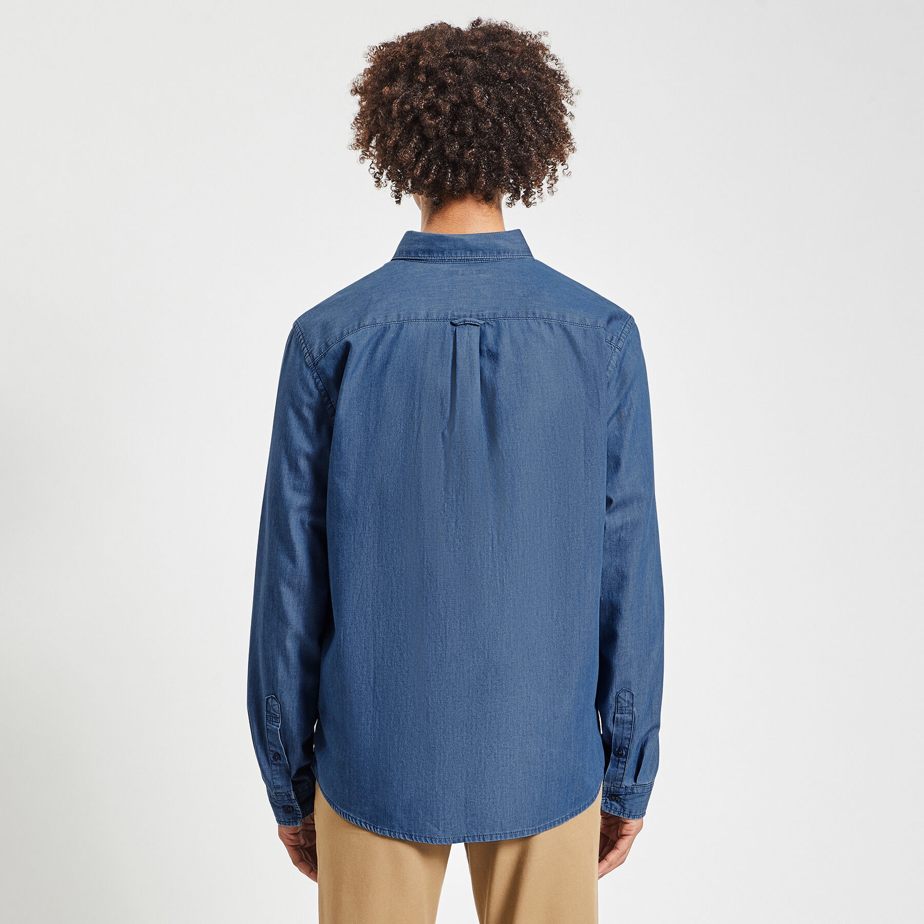 Chemise regular denim coton biologique Bleu moyen Jules