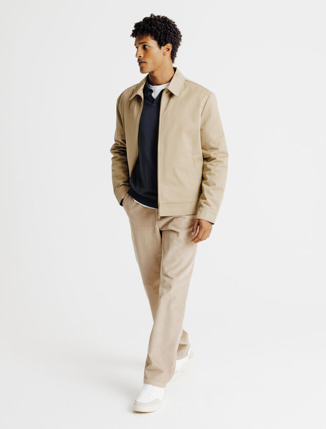 Polo en maille manches longues col resort