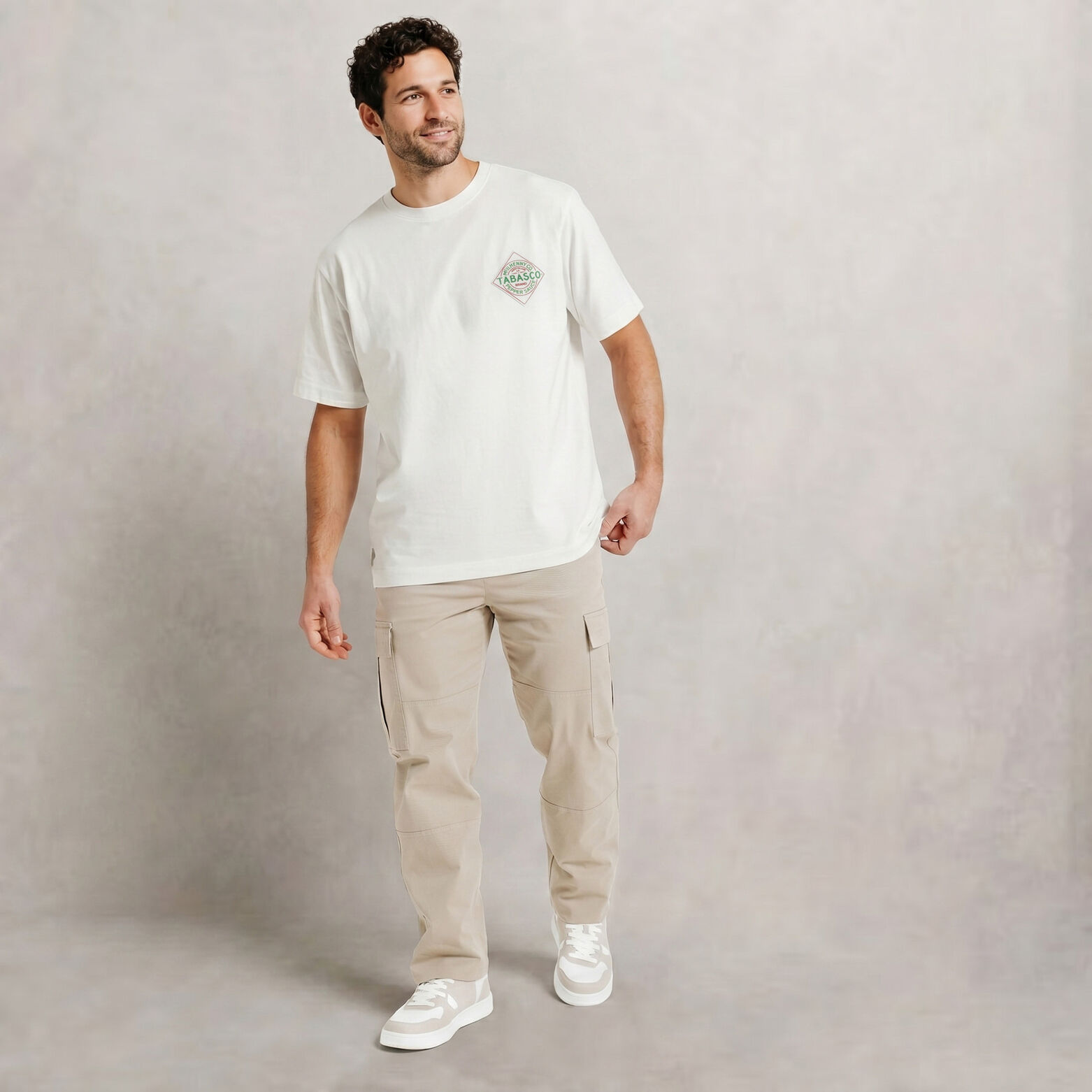 Tee shirt imprim&eacute; poitrine licence Tabasco