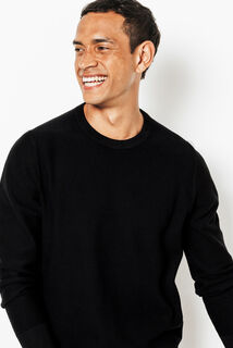 Pull col rond jeux de points fantaisie