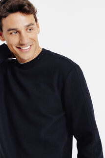 Sweater ronde hals in wafelstructuur