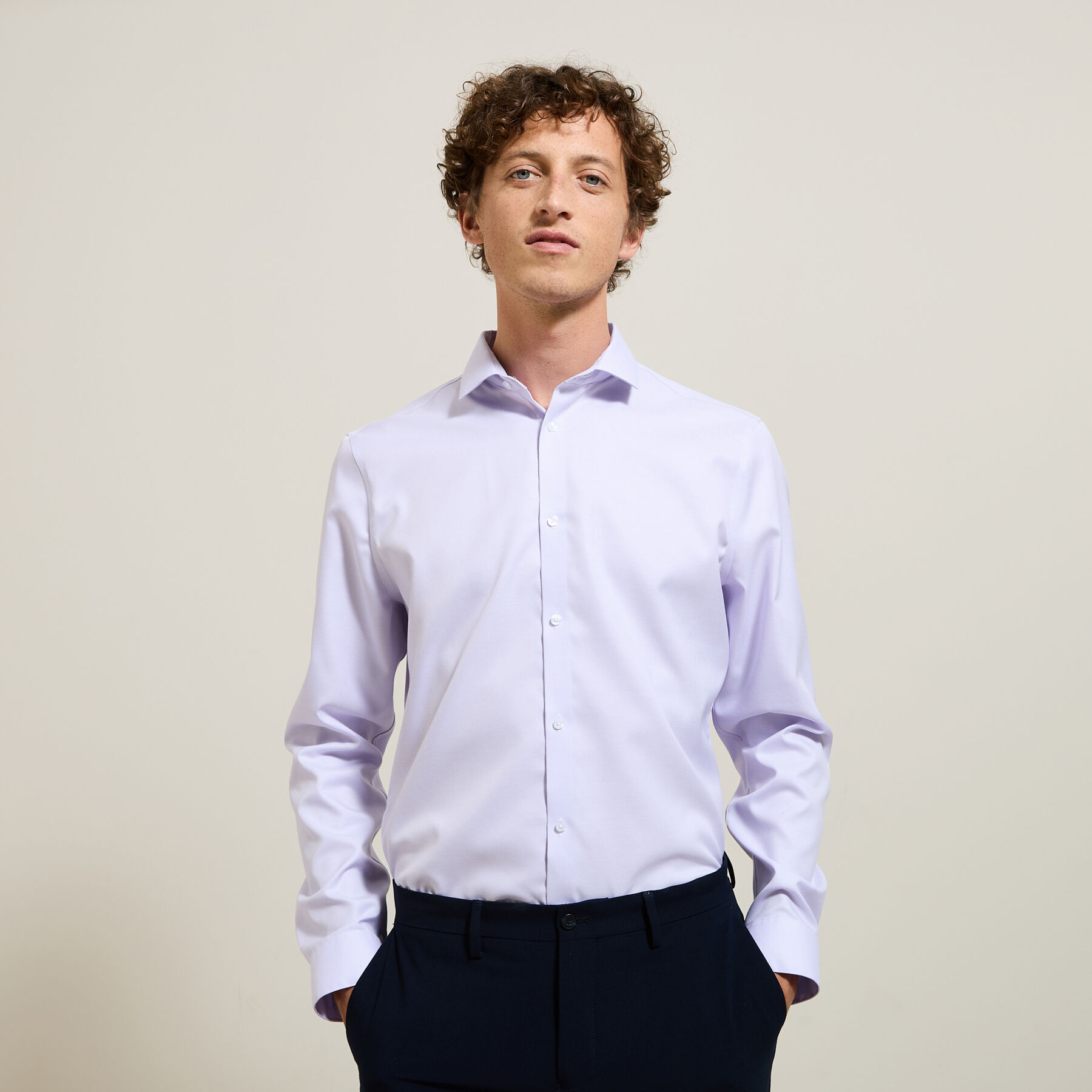 Chemise en coton sans repassage