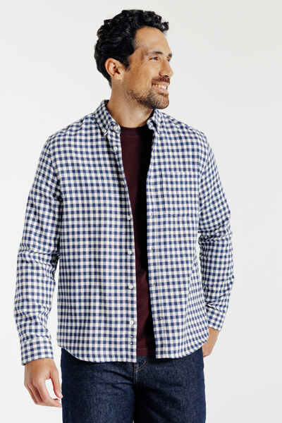 Chemise en coton flanelle à carreaux