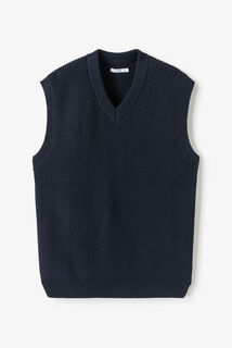 Trui met V-hals zonder mouwen