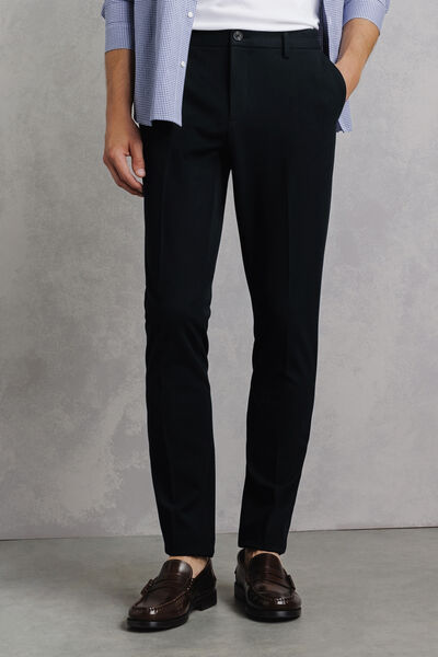 Pantalon chino slim en flanelle