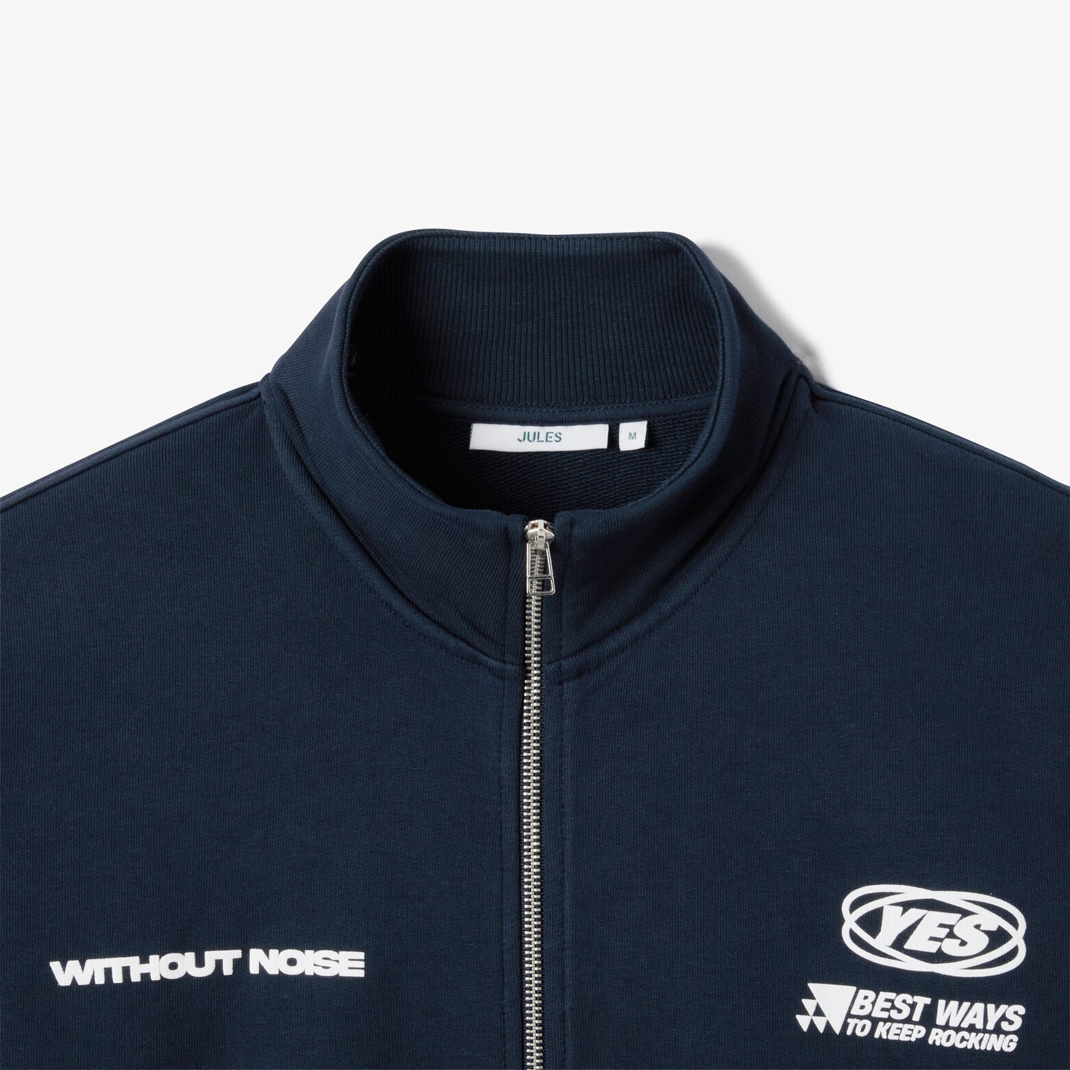 Sweat  zipp&eacute; col montant imprim&eacute;  devant dos