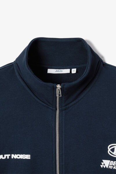Sweat  zipp&eacute; col montant imprim&eacute;  devant dos