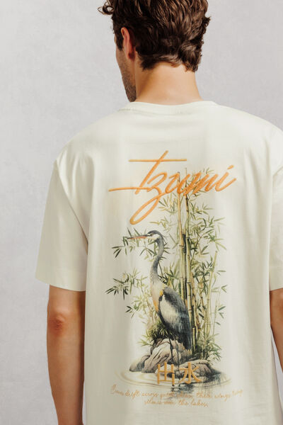 Tee shirt imprim&eacute; devant et dos Japon