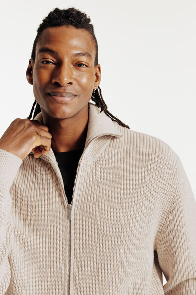 Gilet zippé col camionneur