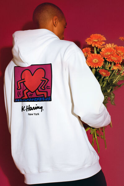 Sweater met kap, print Keith Haring licentie