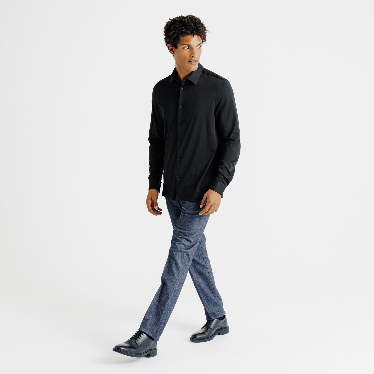 Chemise en maille coton slim