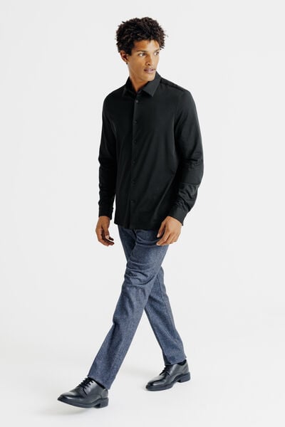 Chemise en maille coton slim