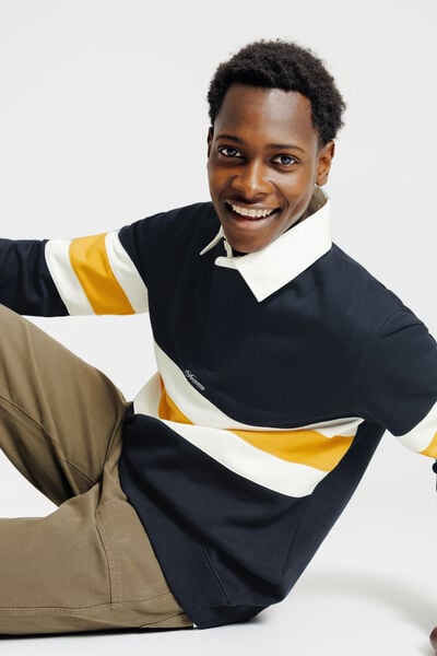 Sweater polokraag in fantasiestof