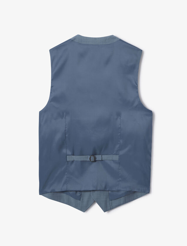 Slim fit kostuumgilet in bi-stretchstof