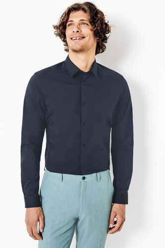 Chemise slim unie coton