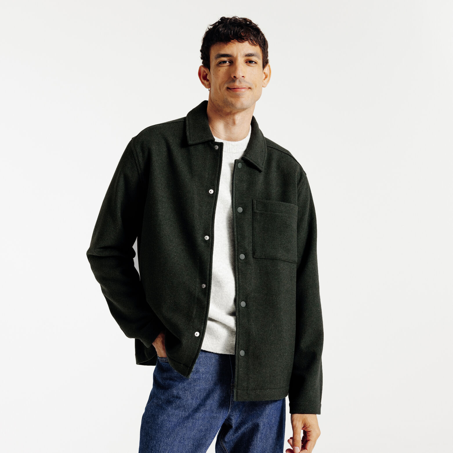 Overhemd met zak in katoen