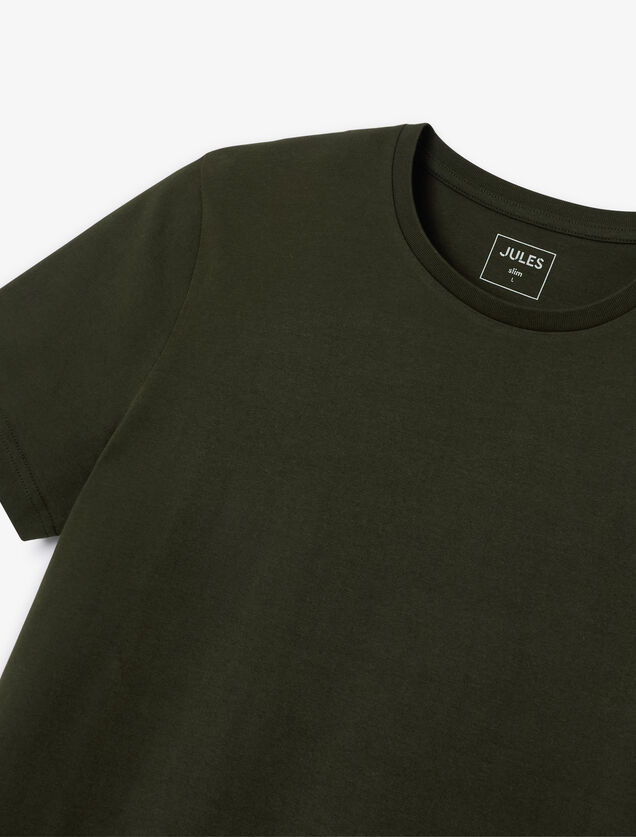 Tee shirt en coton col rond basique