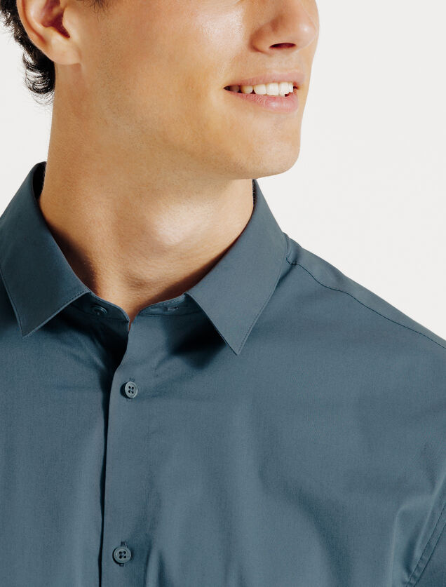 Chemise regular unie coton