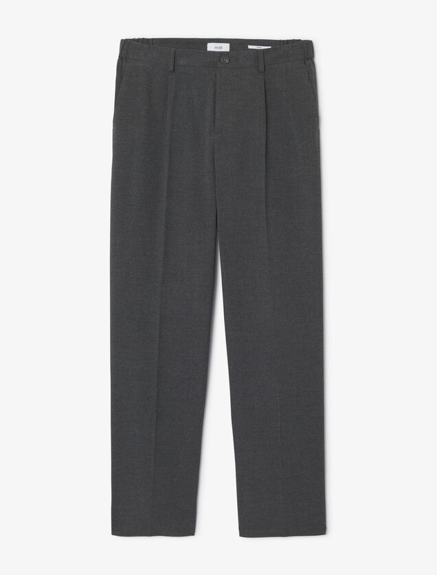 Pantalon large à plis flanelle