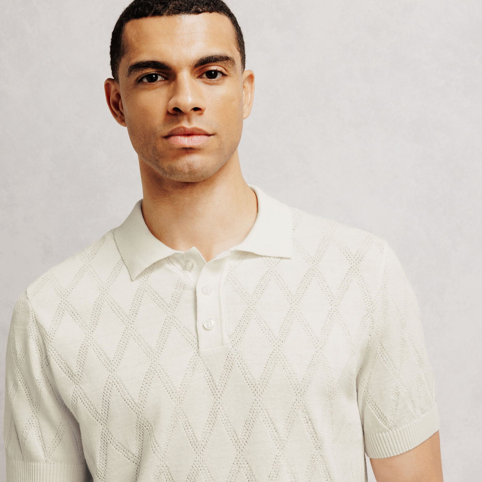 Polo en maille ajour&eacute;