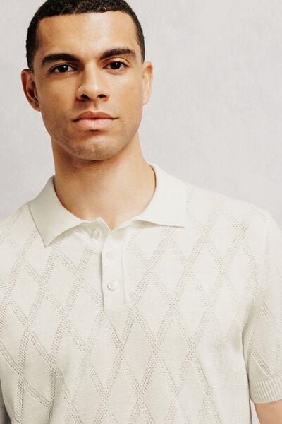 Polo en maille ajour&eacute;