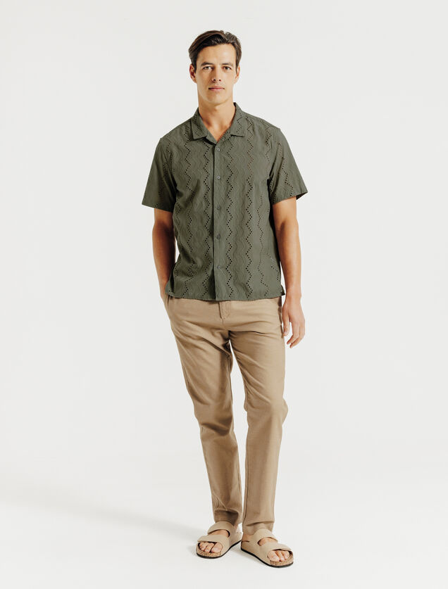 Chemisette en coton brodée