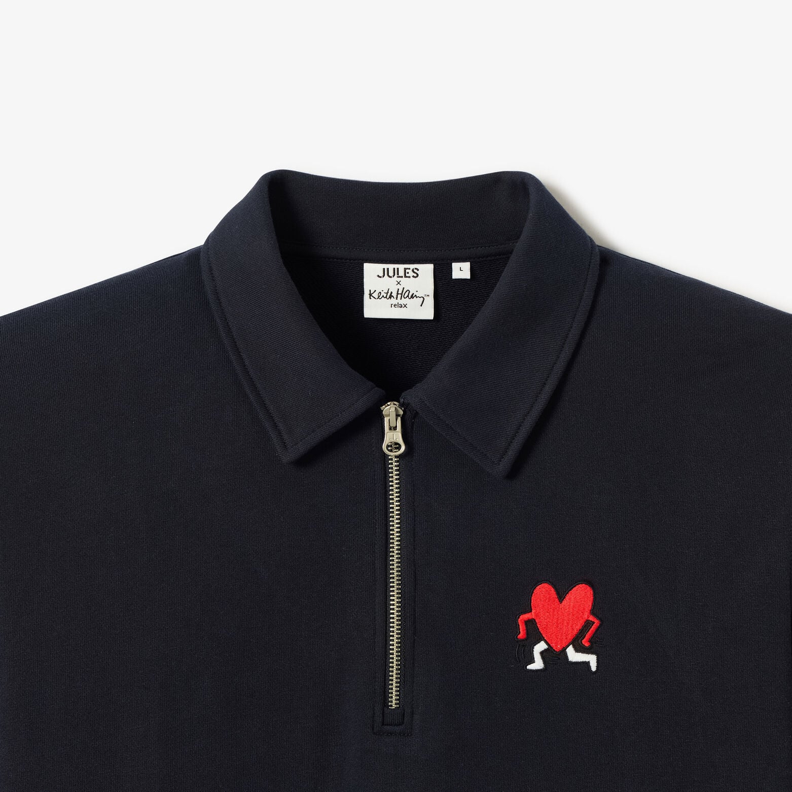Sweater met ritskraag licentie Keith Haring