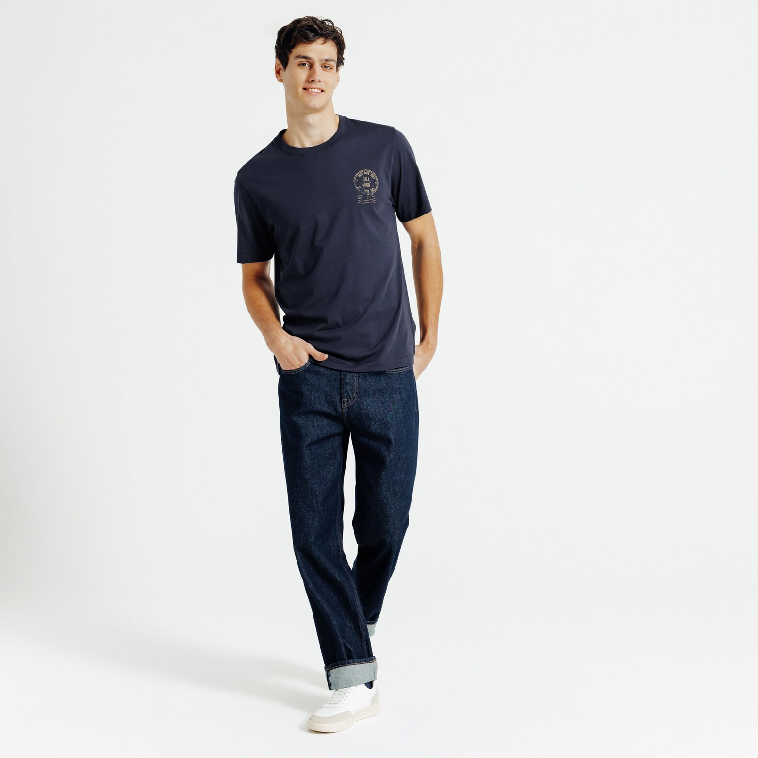 Tee shirt imprim&eacute; devant en coton