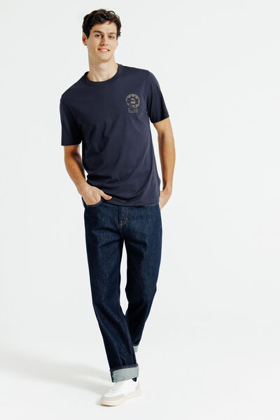 Tee shirt imprim&eacute; devant en coton