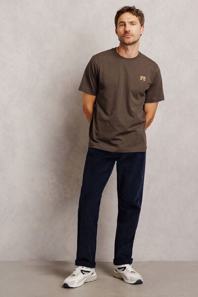 Pantalon 5 poches loose en velours 100% coton