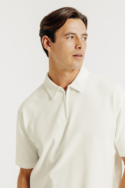 Polo korte mouwen, kraag met rits