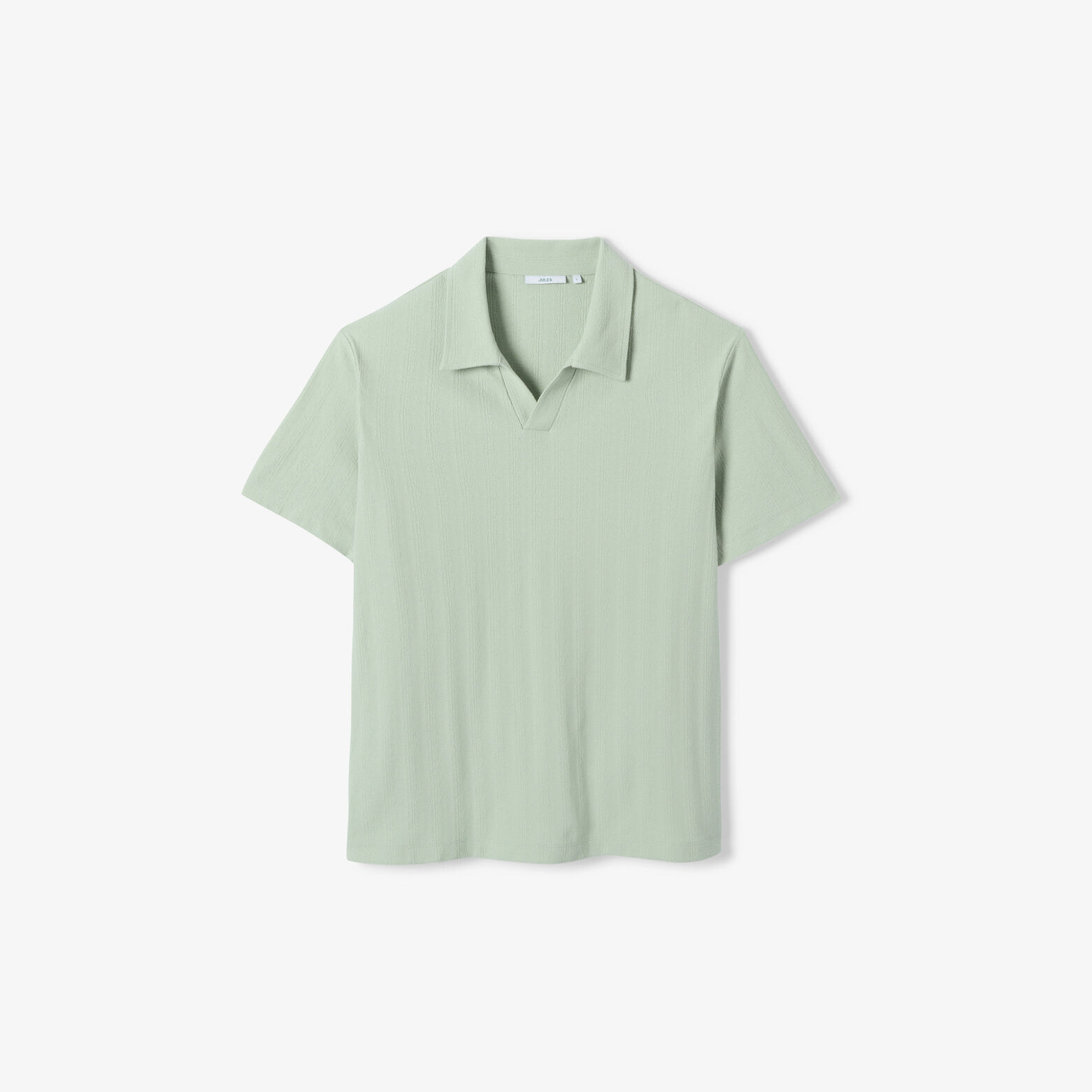 Polo manches courtes ray&eacute; textur&eacute;