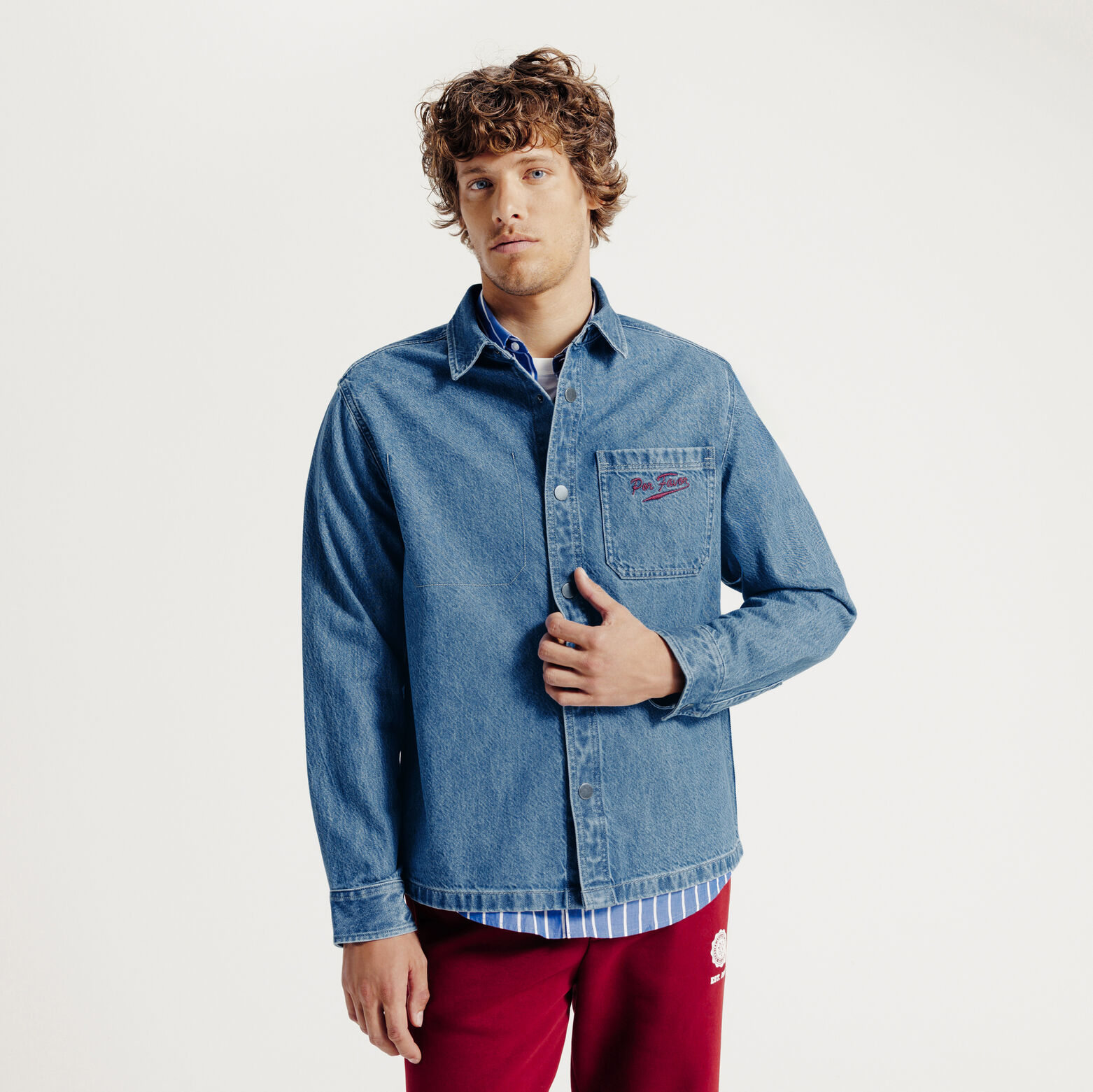 Overhemd in katoen met print