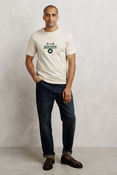 T-shirt met print Boston Celtics NBA-licentie