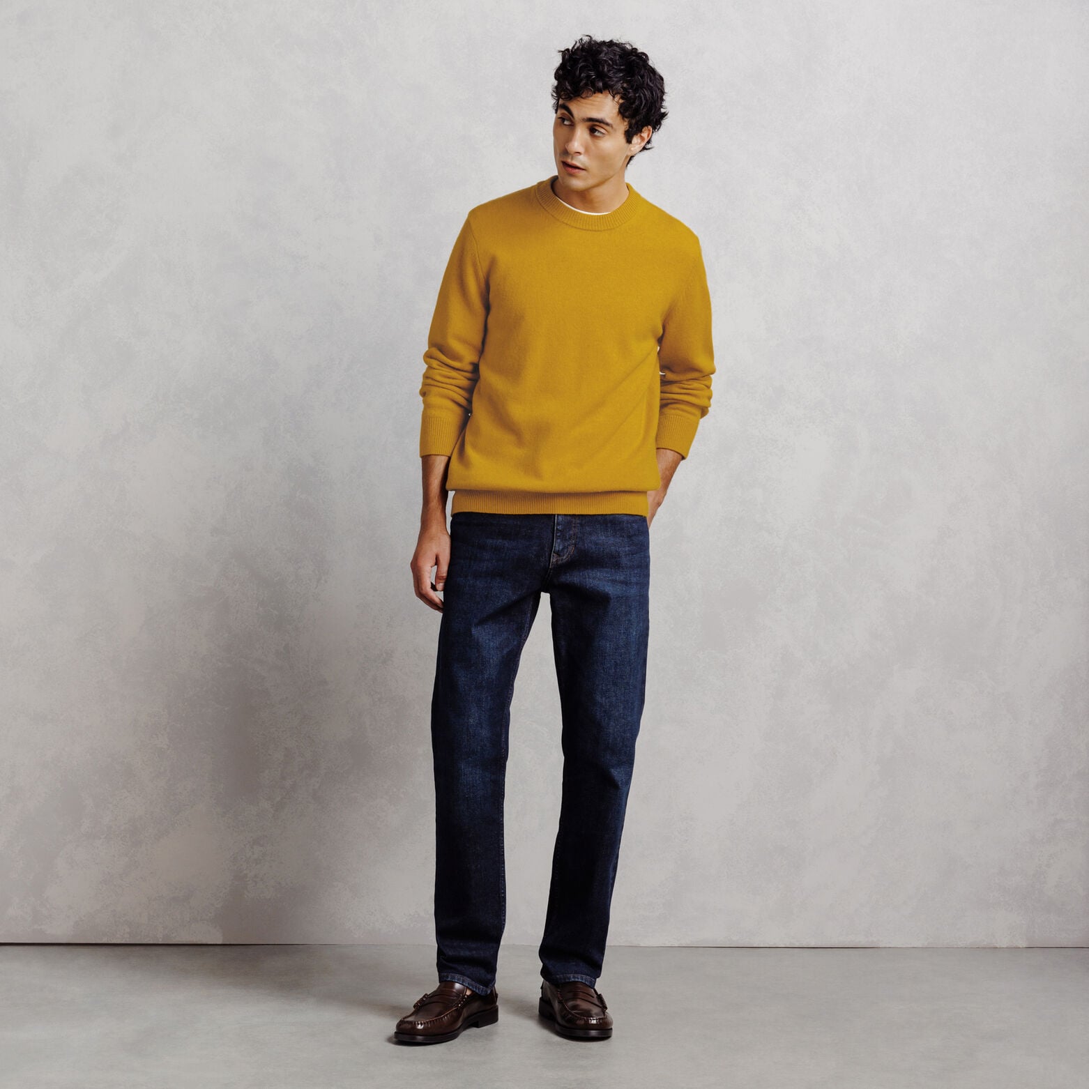Trui met ronde hals en merino