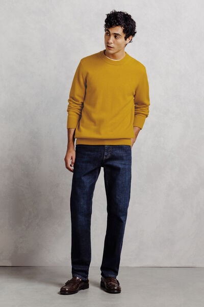 Trui met ronde hals en merino