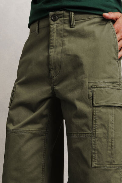 Pantalon cargo loose uni
