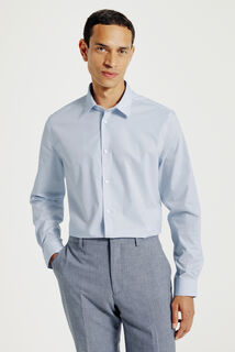 Slim fit effen hemd