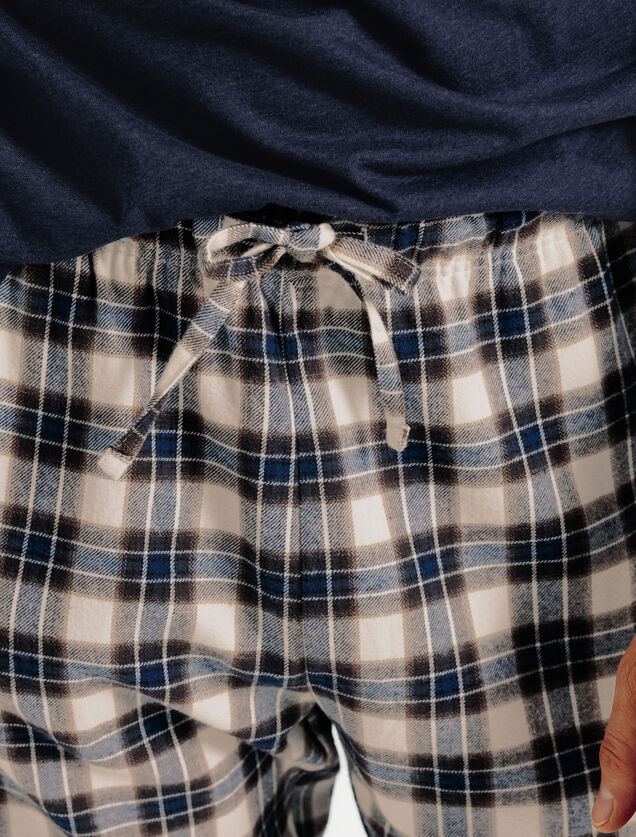 Ensemble pyjama en flanelle &agrave; carreaux