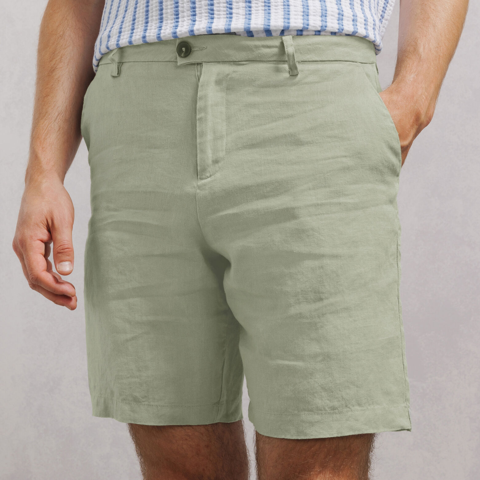 Bermuda chino 100% lin