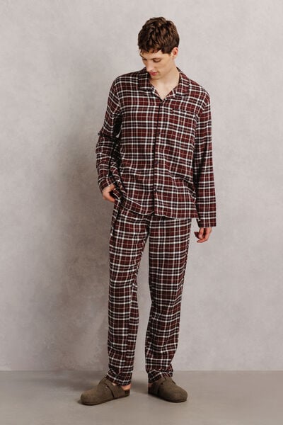 Ensemble pyjama en flanelle &agrave; carreaux