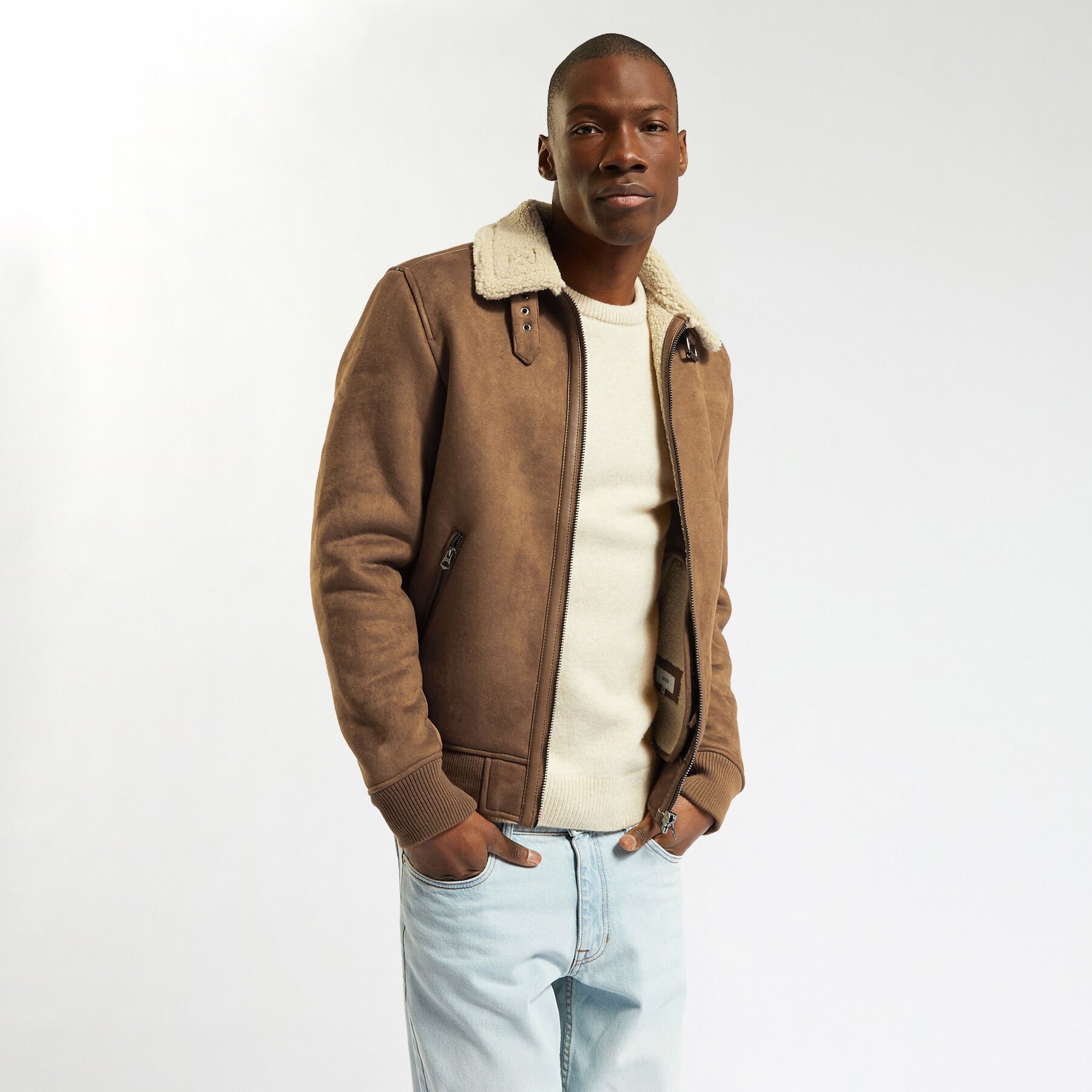 Veste velour homme marron 2025