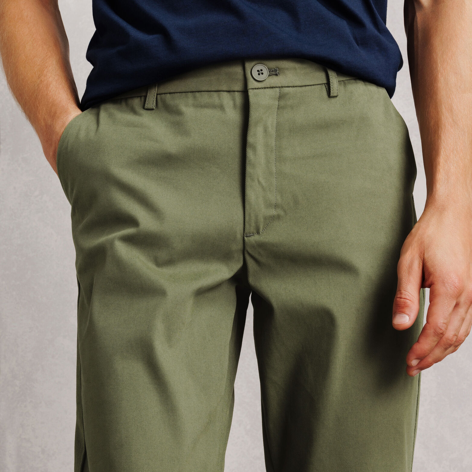 Pantalon straight twill