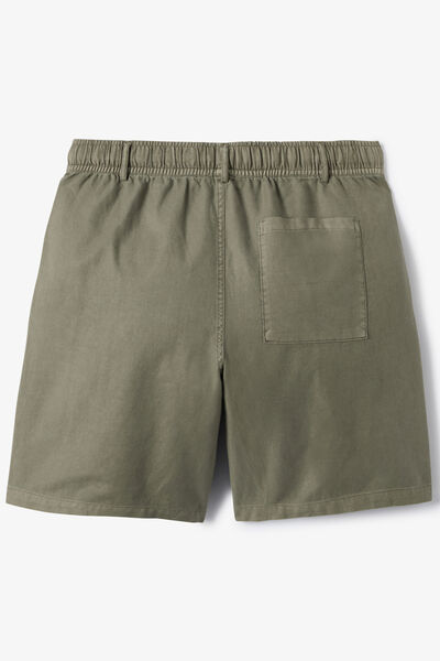 Bermuda coton lin taille &eacute;lastiqu&eacute;e
