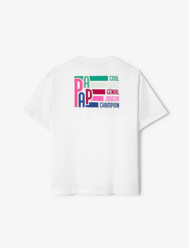 T-shirt voor Vaderdag met print voor- en achteraan