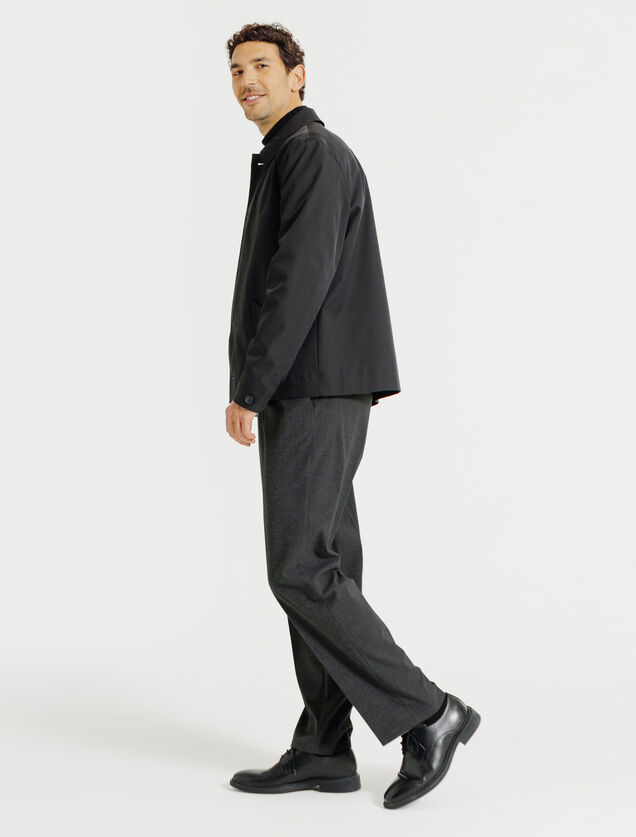 Pantalon large à plis flanelle