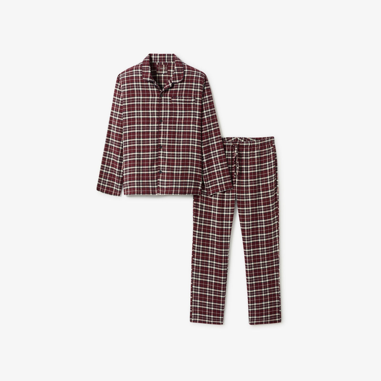 Ensemble pyjama en flanelle &agrave; carreaux